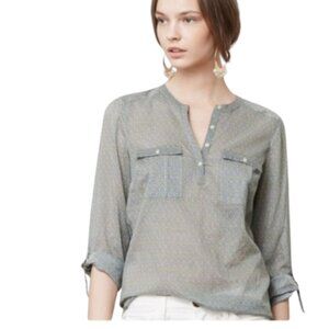 Anthropologie Holding Horses Womens 2 Tulipane Semi Sheer Blouse